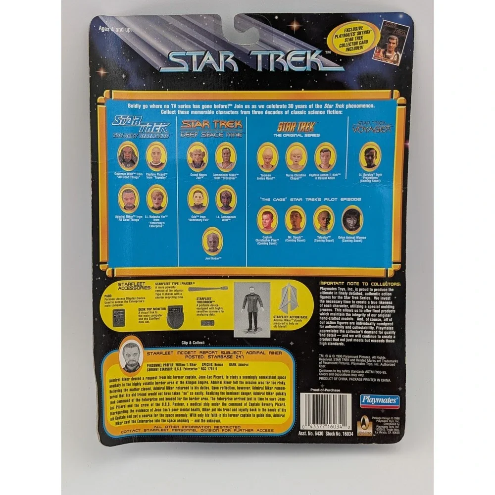 Star Trek TNG 1996 Admiral William T.‎ Riker All Good Things Finale Figure